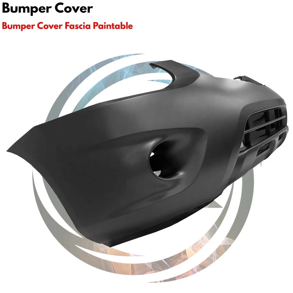 Front Bumper Cover Paintable & Fog Light Assembly Kit For 2011-2015 Nissan Rogue — 第 3/4 张图片