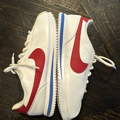Nike Cortez Basic Leather White Red Blue Size 7Y (Fits Women s 7.5 8) 904764-103