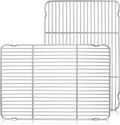 Cooling Rack Set 2 Stainless Steel 16.5x11.5 Baking