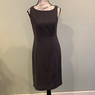 Vintage Esprit Classic Sleeveless Dark Gray Shift Midi Dress Women s Size 5/6
