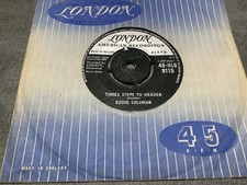 EDDIE COCHRAN:  THREE STEPS TO HEAVEN / Cut Across Shorty - 45-HLG  9115 - VG