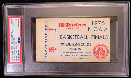 1976 NCAA Final Four Basketball Ticket Indiana vs UCLA - PSA 4 | eBay