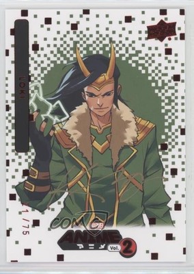 2023 Upper Deck Marvel Anime Vol 2 Base Artist 21/75 Loki by Kenny Kong Auto 0uy