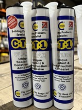 X 3 New Tubes CT-1 Clear Unique Sealant And Construction Adhesive