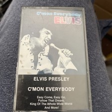 C'mon Everybody Elvis Presley Cassette Music Tape Complete Some Lettering Worn