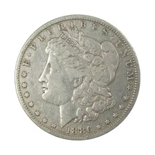 1886 O E on Reverse Morgan Dollar VF Very Fine Silver SKU:I20272