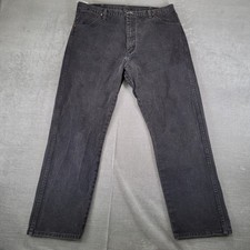 Wrangler Vintage Mens Jeans 36x30 Black Denim Cowboy Regular Fit Made USA Pants