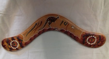 Boomerang Australian Eddy Harris Design Finecraft Australia Wood Art Unused H14