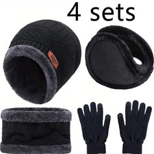 Winterwarmes Hut Schal Handschuh Set Damen Kinder Outdoor kuschelig