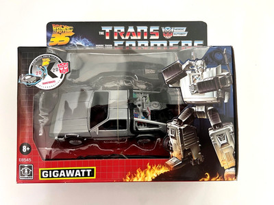 Hasbro Transformers Back to the Future 40th Anniversary Gigawatt Delorean NIB
