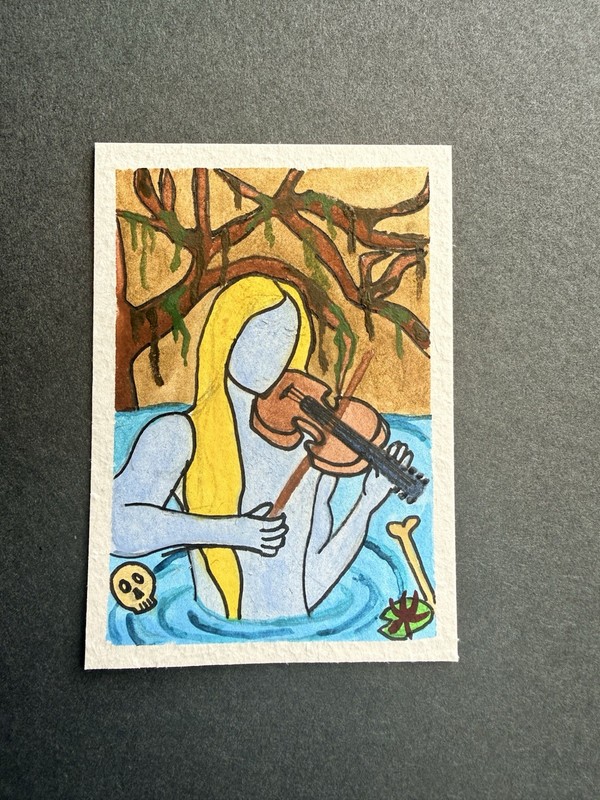 ACEO Original Art Card Signed by Veronica Lee/ CREATURE SERIES/ beks_and_lo