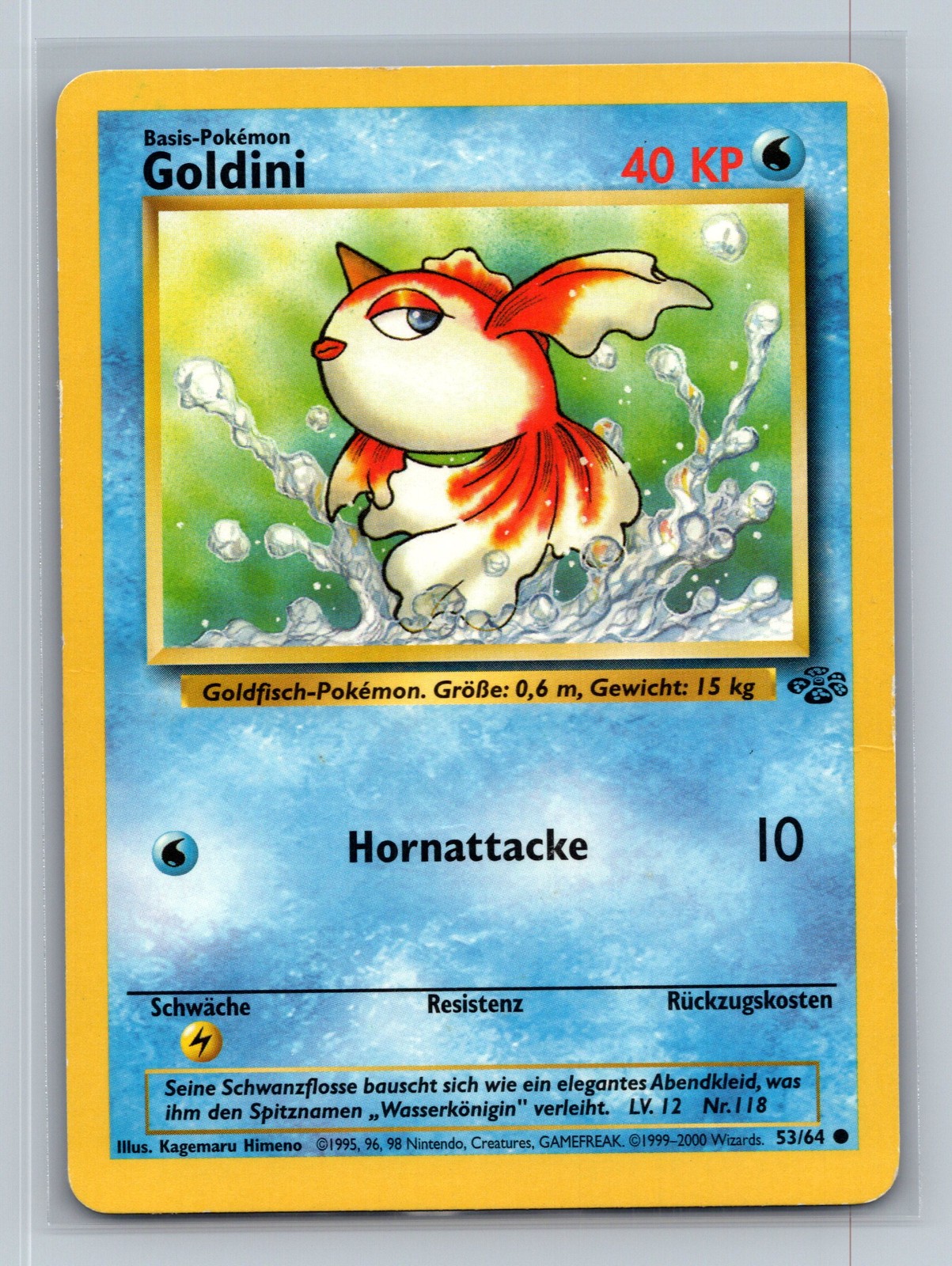 Goldeen 53/64 JU Pokemon Card DE Unlimited HP
