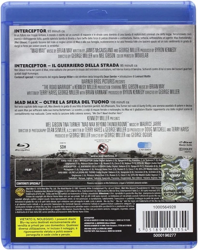 Mad Max Collection (Box 3 Br) (Blu-ray) Gibson Turner Anderson Thring Rossitto - Image 3 of 3