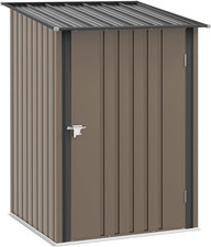 Casetta Da Giardino 0.92M² in Acciaio Zincato Con Porta Battente, Capanno Porta 