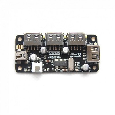 ZERO4U 4-Port USB-Hub für Raspberry Pi Zero / Zero W, ohne Pogo-Pins