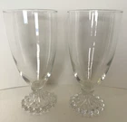 2 Vtg 1950s ANCHOR HOCKING Berwick Boopie #56131 Clear 7" Footed ICED TEA Glass