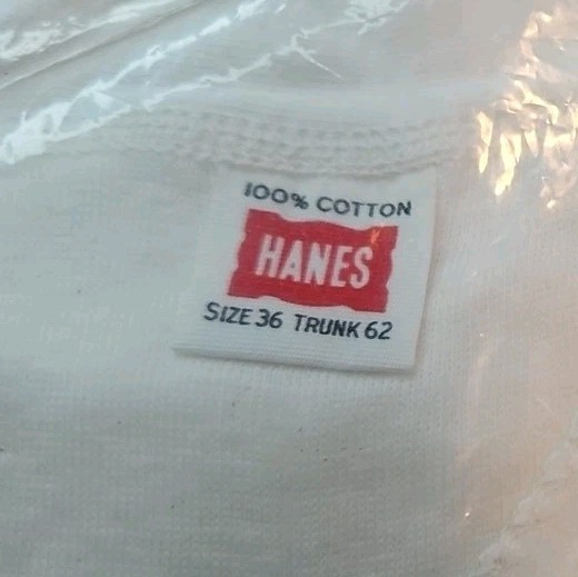 Mens Vintage RARE 1960s Hanes Unionsuit Size 36 CHEST Short Sleeve/long Leg image 3