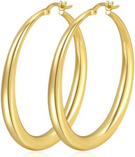 S925 Sterling Silver Hoop Earrings Large Hoop Earrings for Women Hypoallergenic