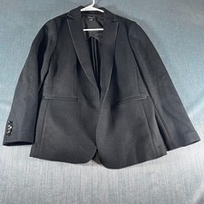 Ann Taylor Women's Blazer Size 10P Black Petite Button Lined Office Career
