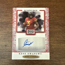KENE NWANGWU 2021 SAGE Premier Draft #A33 AUTO Rookie Card RC Iowa State. rookie card picture