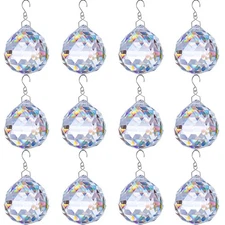Clear Crystal Glass Prism Suncatcher, Christmas Balls Ornaments Pendants