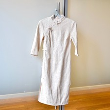 White Lace Flora Qipao Dress - Chinese Traditional Cheongsam