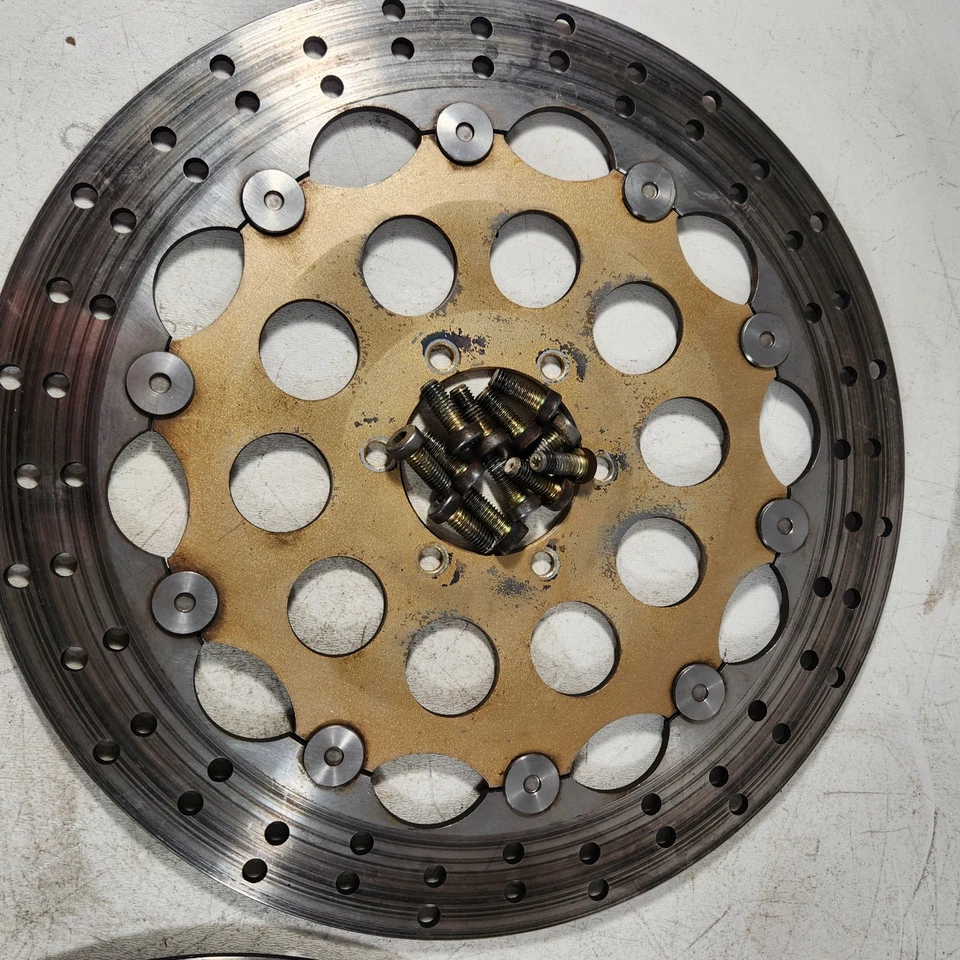 Discos de freno delanteros flotantes completos rotores Ducati 996 748 900SS ST4 800SS Foto 3 de 3