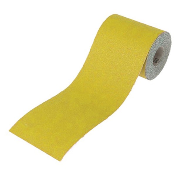 Faithfull Aluminium Oxide Sanding Paper Roll Yellow 115mm x 10m 60G