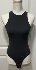NWT Skims Large Fits Everybody High Neck Bodysuit Black Shape wear