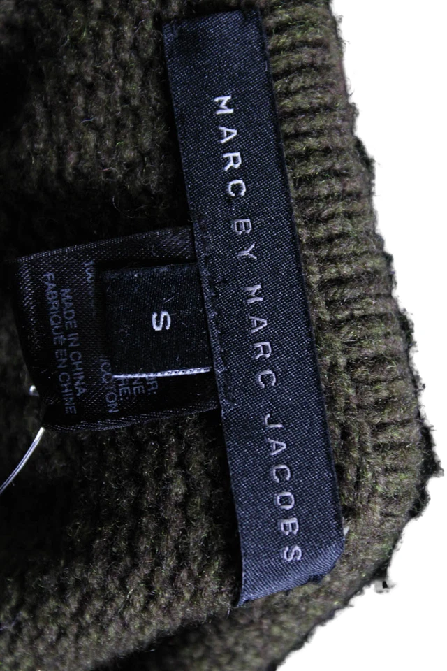 Suéter tejido manga larga con botones de lana verde talla S Marc By Marc Jacobs para mujer Foto 4 de 4