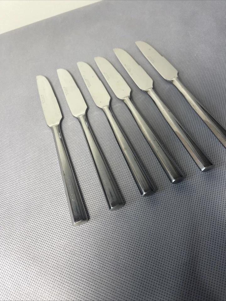 Vintage Stainless Steel Flatware The Main Course Lot of 6 Dinner Knives - Image 3 of 4