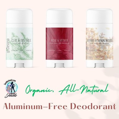 All-Natural, Aluminum-Free Deodorant | Infused w/ Essential Oils - 3 Varieties