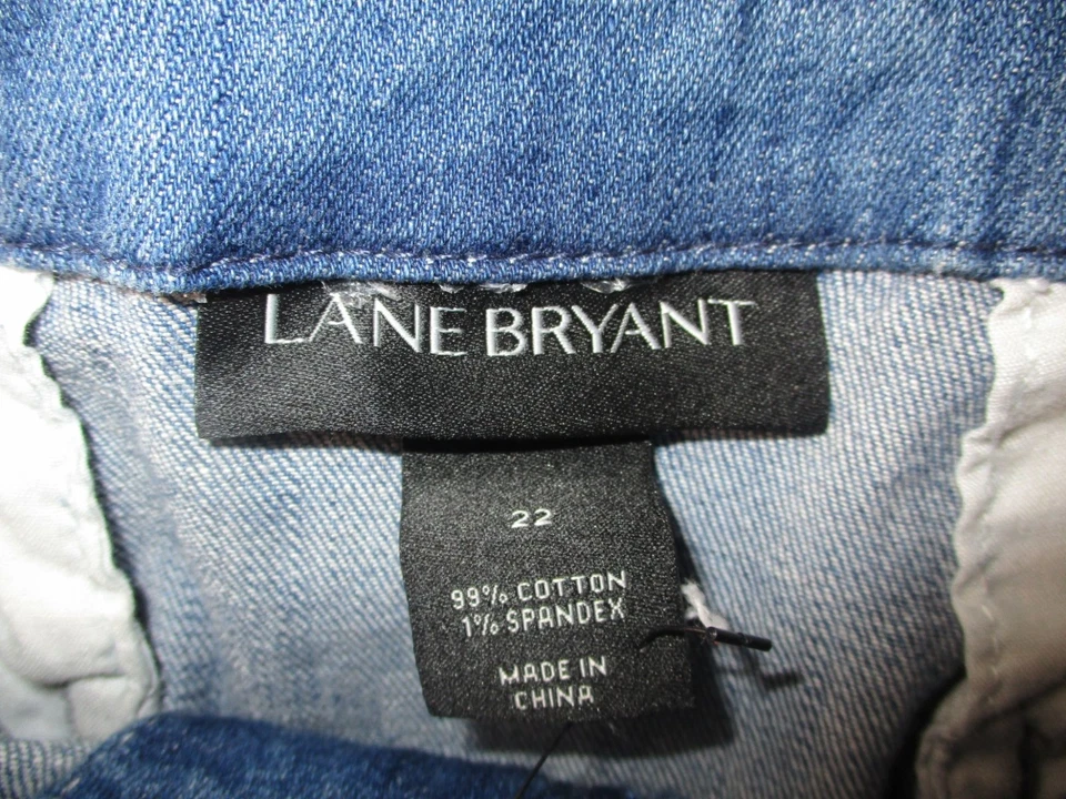 Falda vaquera Lane Bryant cremallera frontal envejecida midi talla grande - 22 Foto 3 de 4