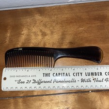 Vintage Mebco Hair Comb Brown Tortoise 8.5"