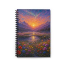 Vibrant Floral Spiral Notebook, Dream Journal, Nature-Inspired Stationery,
