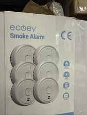 6 Ecoey Smoke Alarm Fire Detector Battery Included Smoke Alarm 3 Carbon Monoxide
