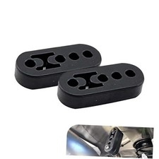 2 PCS Rubber Exhaust Hangers, 4 Holes Adjustable Muffler Hanger, Universal