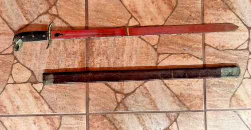 Orig 1890s SPANISH AMERICAN WAR OFFICER COLLINS PARAGUAYO SABER SWORD SHIELD