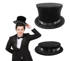 Folding Collapsible Opera Top Hat Dancers Magic Trick Magicians Costume Hat