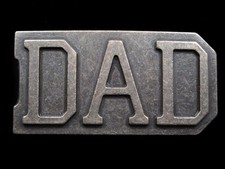 RL09171 REALLY COOL COMMEMORATIVE  DAD  COLLEGIATE DESIGN BRASSTONE BUCKLE