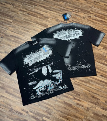 #ad Black Hellstar Tee NEW Cool Graphic T Shirt $39.90