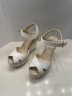 100% AUTHENTIC NEW WOMEN LOUBOUTIN ALMERIA WHITE 120 WEDGE/ESPADRILLE US 9 — photo 1