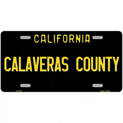 Calaveras County California Black Metal Sign
