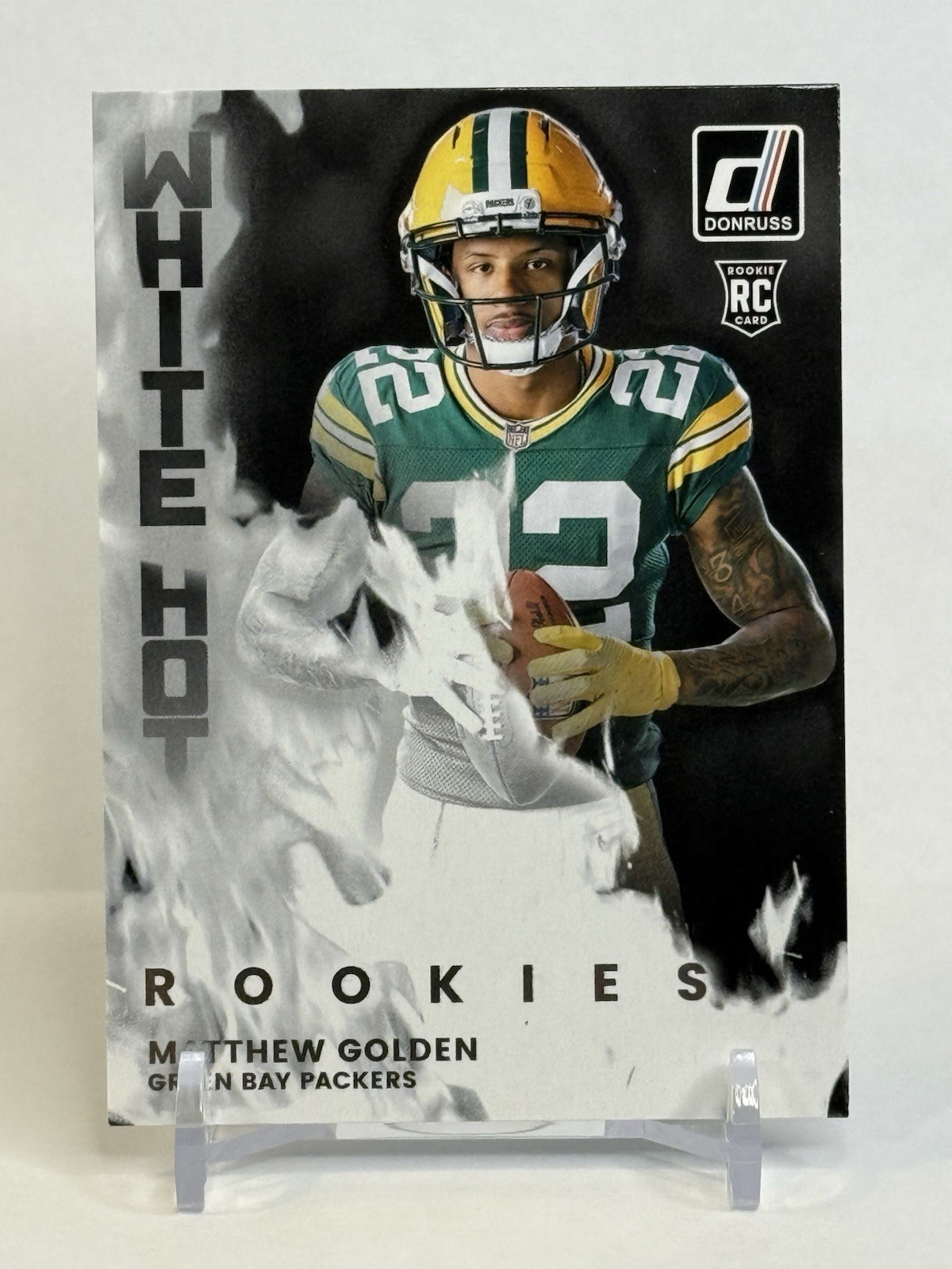Matthew Golden 2025 Donruss White Hot Rookies #WHR-MTG Packers
