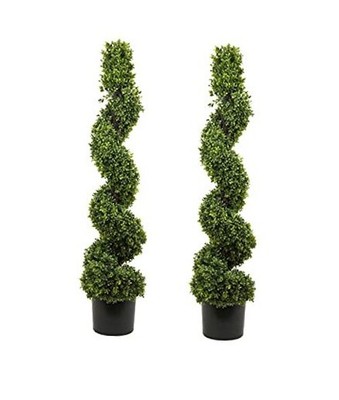 Season s Need 4ft Artificial Spiral Boxwood Topiary Tree 4ft - Spiral Topiary