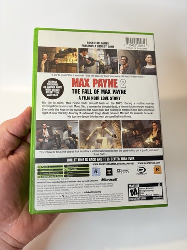 Max Payne 2: The Fall of Max Payne (Microsoft Xbox, 2003) Completo + Como Nuevo - Imagen 14 de 15