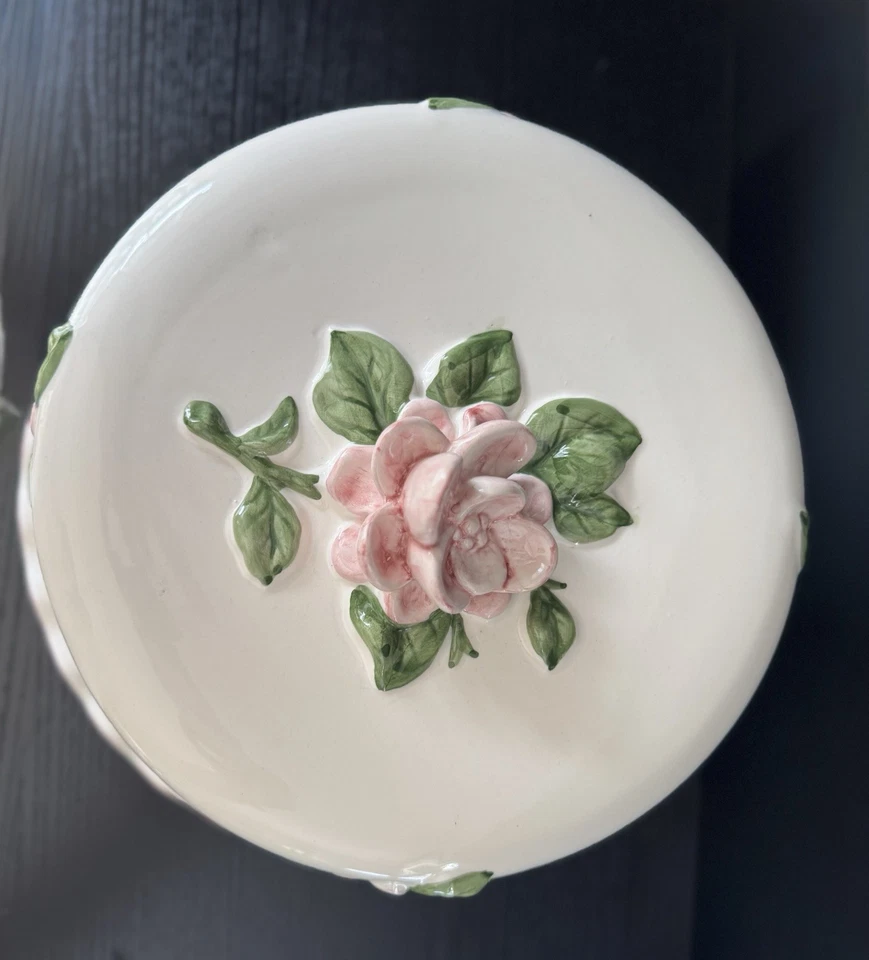 Hermoso Plato y Cúpula para Pastel Rosa Porcelana - Hecho en Portugal Foto 4 de 4