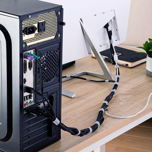 1 Roll Wire Strap Wide Application Keep Tidy Computer Line Wire Wrap Strap Nylon