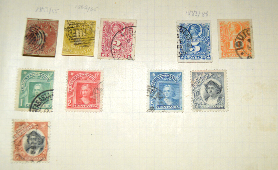 kleine alte Briefmarkensammlung Chile mit Falz 1835 1917 ? eBay