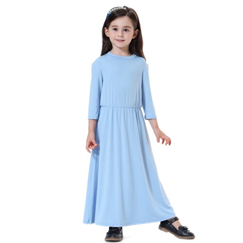 Muslimische Mädchen Abaya Kinder Kaftan islamischer Kaftan Kinder langes Kleid Morgenmantel Kleid arabisch - Bild 15 von 319